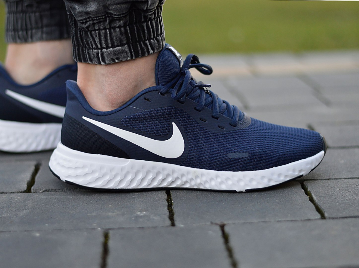nike revolution blue and grey